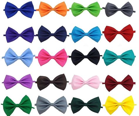 different color bow ties.